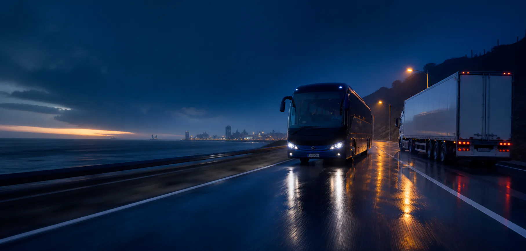 Autocar en route vers la côte basque